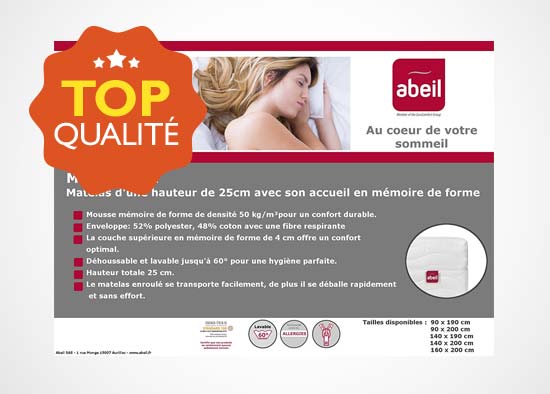 matelas Abeil 140 par 190