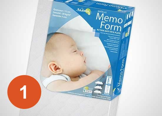 matelas à mémoire de forme pour bébé de la marque kadolis